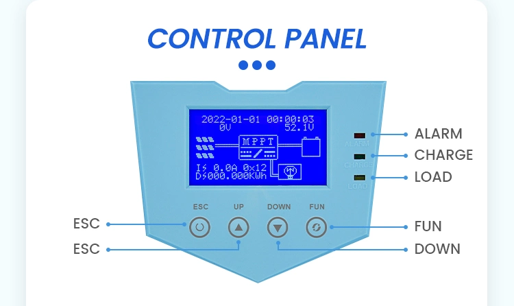 12V 24V 36V 48V MPPT Solar Charge Controller 40A 50A 60A 80A 100A 100A MPPT Solar Charge Controller