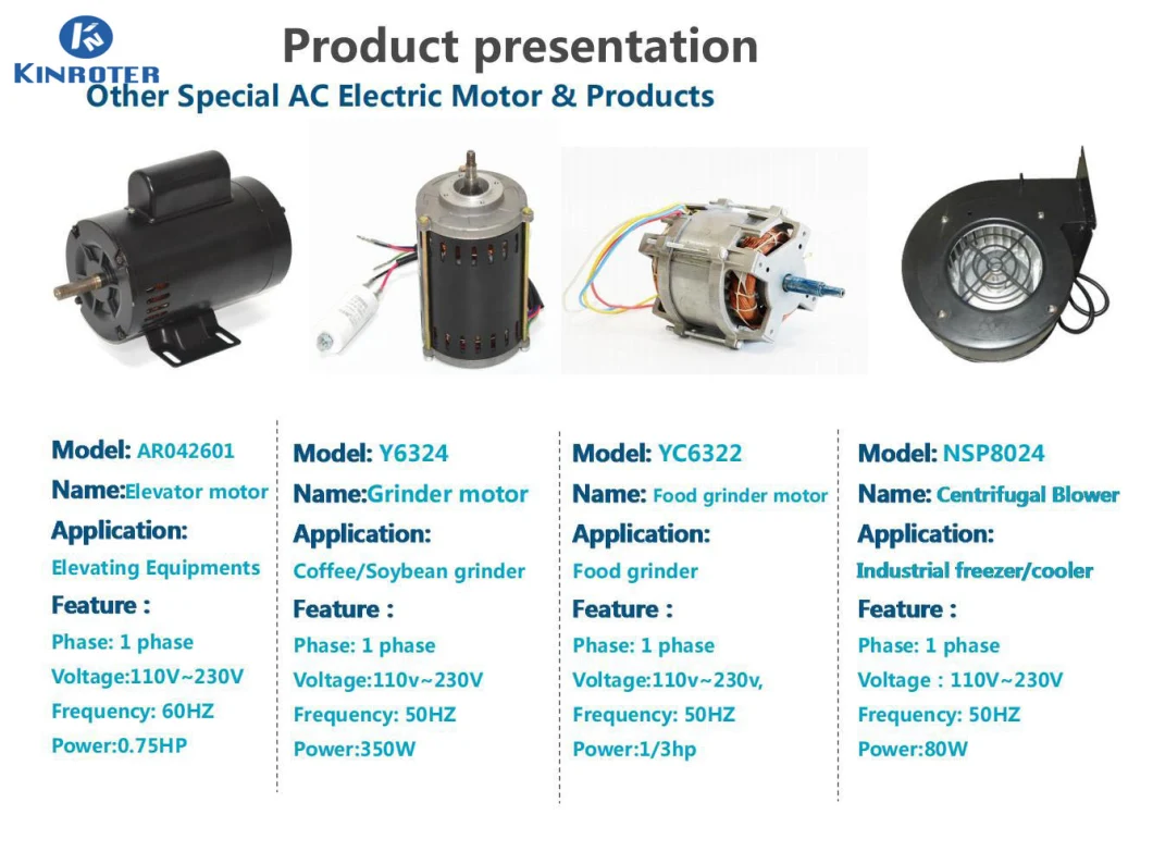 AC Fan Motor Model Yyc-100-4 1phase Voltage 110V-230V 60Hz Power: 60W Application Rangehood